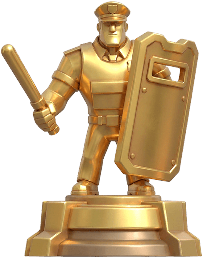 Gold league statue