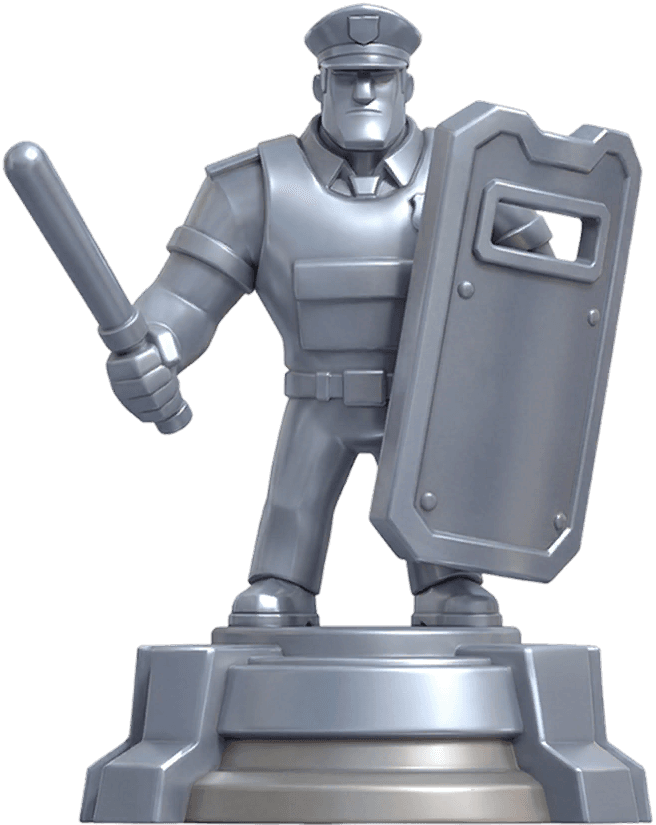 Silver league statue