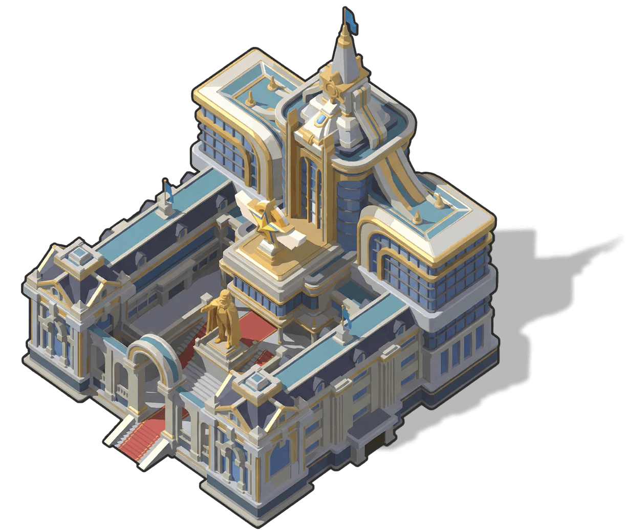 The State Capitol building as it appears on the world map
