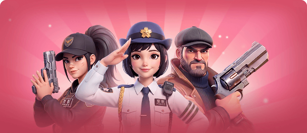 The three new officers — Sea-ah, Hikari saluting, and Dmitry