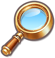 A brass magnifying glass