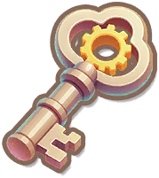 An ornate brass key with a clover-shaped bow