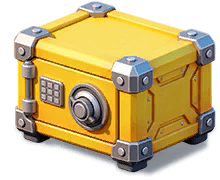 The Epic safe, gold with a combination dial