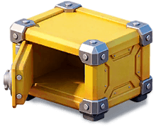 An opened gold safe, its door swung wide and the interior empty