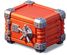 The Legendary safe, red with a combination dial